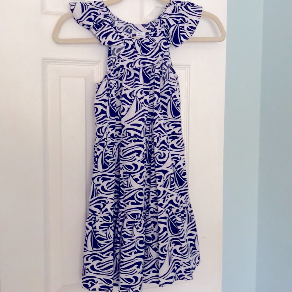 Vineyard vines for target girls navy blue and white dress